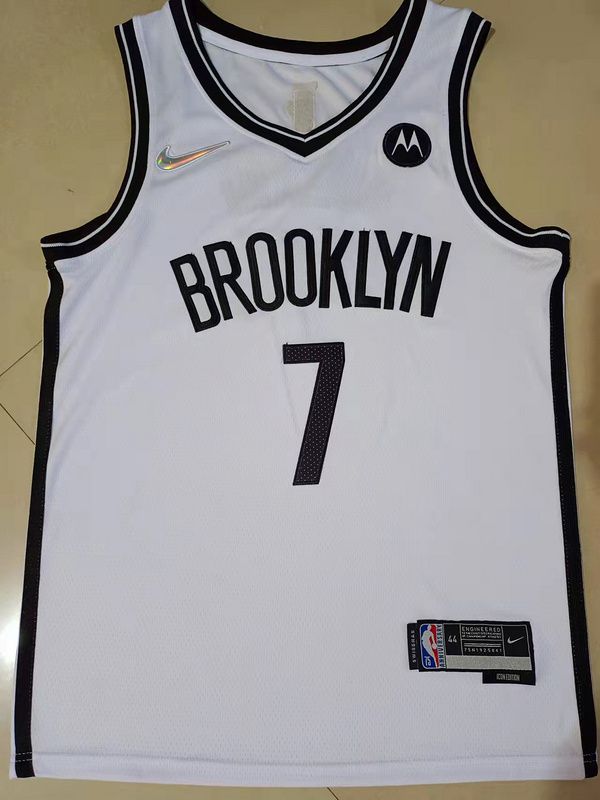 Men Brooklyn Nets 7 Durant White Nike New Game NBA Jersey